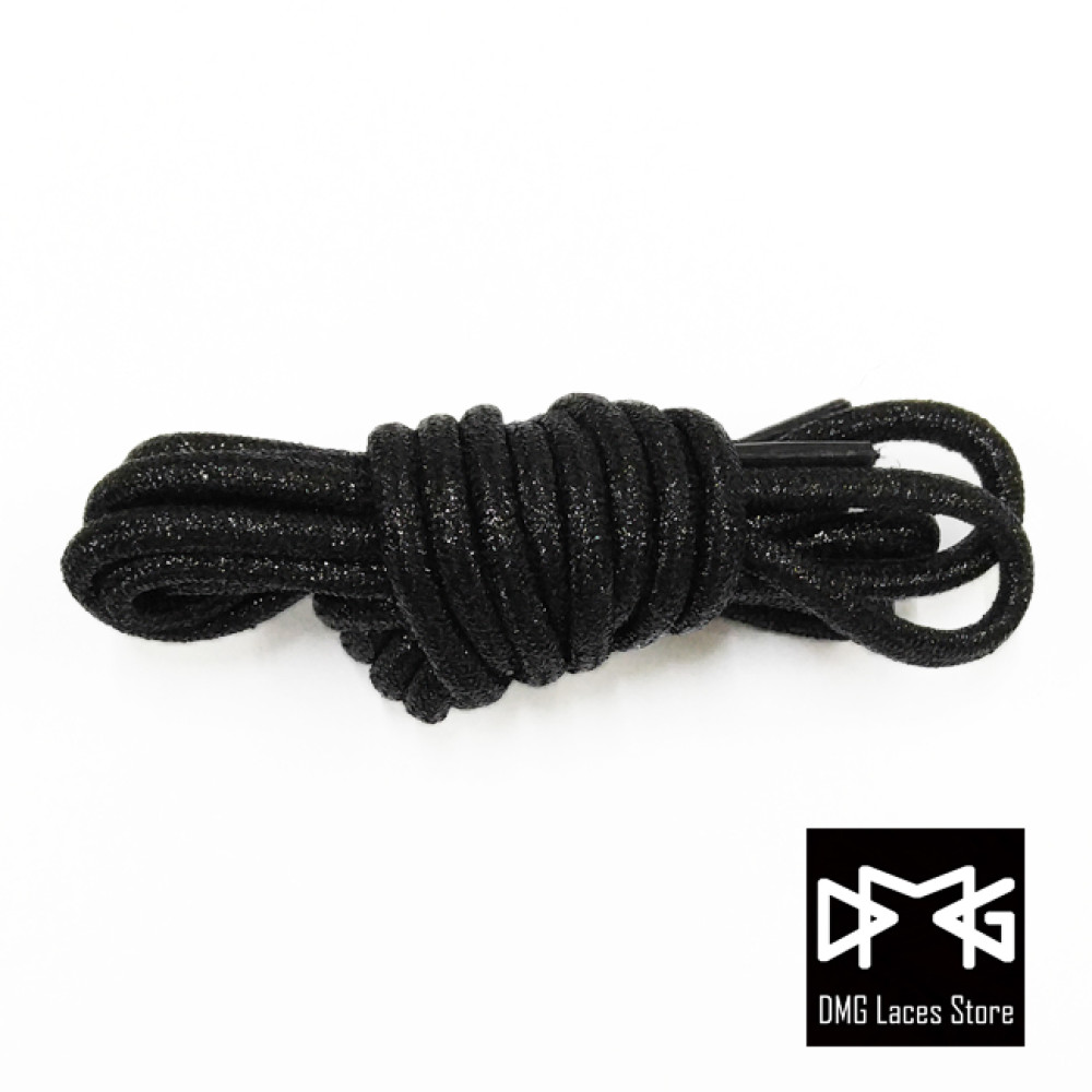 Rope Laces ( Black Metallic )